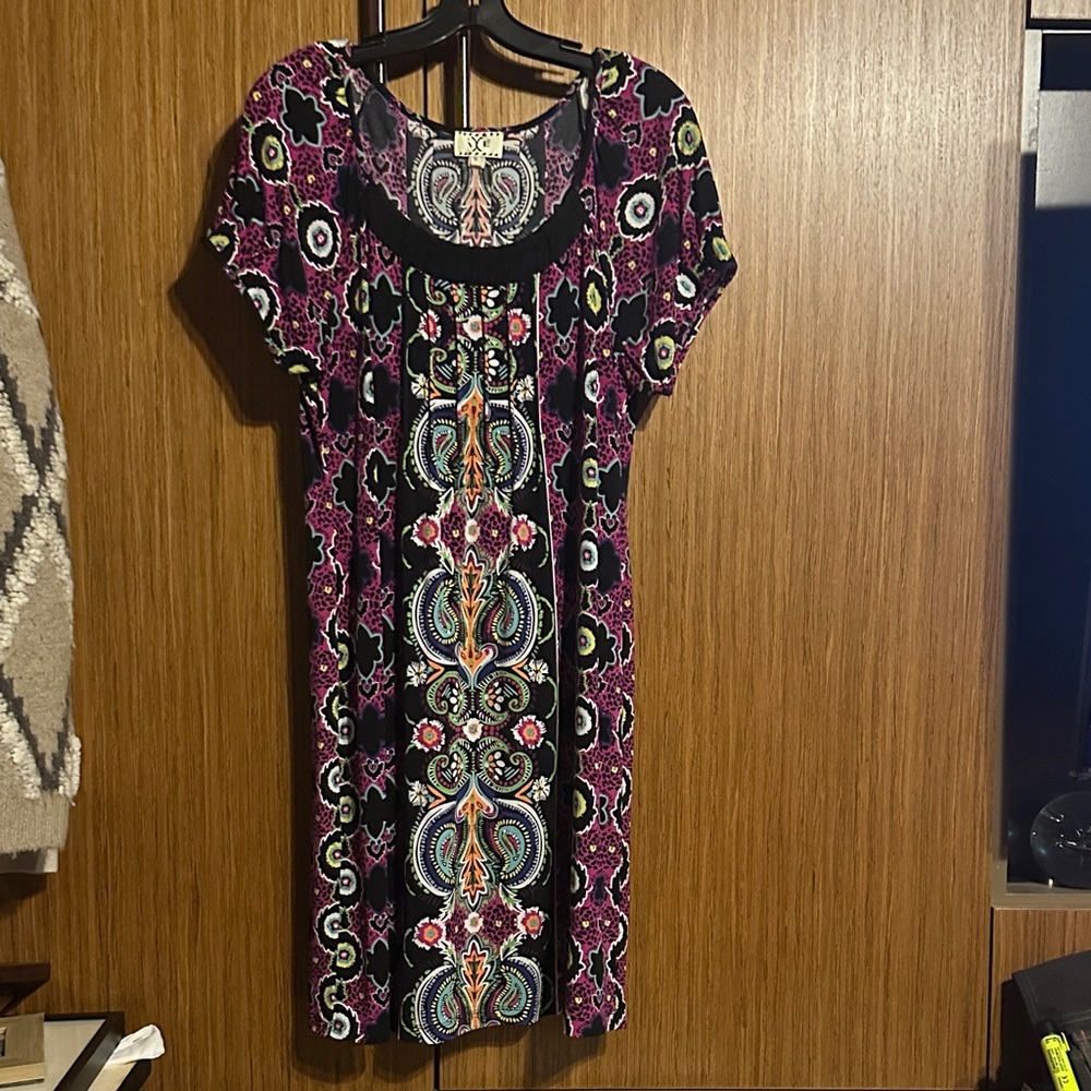 Elegant Multicolor Patterned Dress